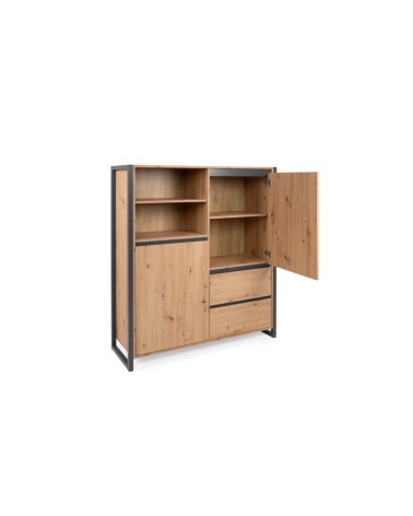 Credenza alta Denver 51 L120XP40XH140 quercia antracite