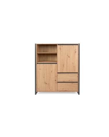Credenza alta Denver 51 L120XP40XH140 quercia antracite