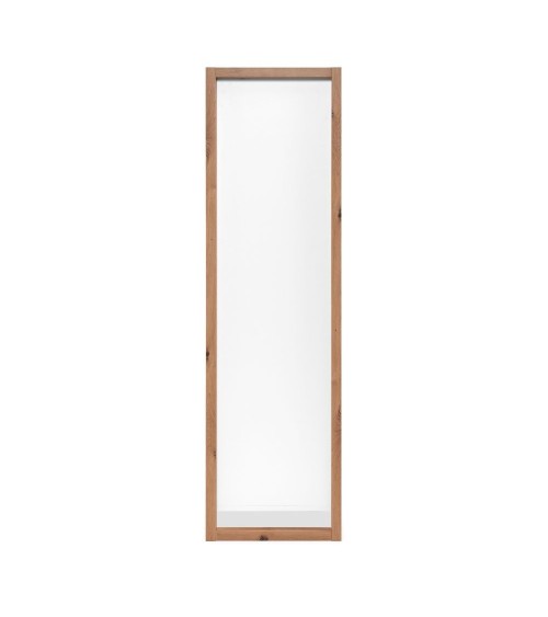 Credenza alta New Denver51 con vani a giorno due ante e due cassetti colore bianco e rovere