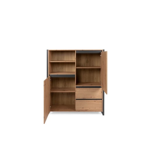 Credenza alta Denver 51 L120XP40XH140 quercia antracite
