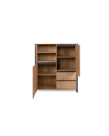 Credenza alta Denver 51 L120XP40XH140 quercia antracite