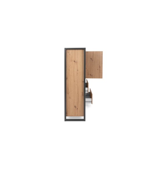 Credenza alta Denver 51 L120XP40XH140 quercia antracite