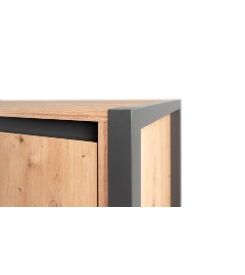 Credenza alta Denver 51 L120XP40XH140 quercia antracite
