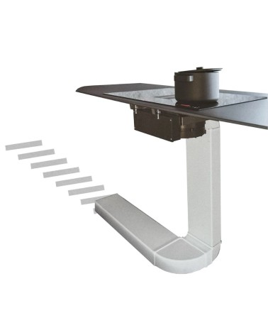 Kit standard per piano cottura con cappa integrata con uscita motore 220x90 mm.