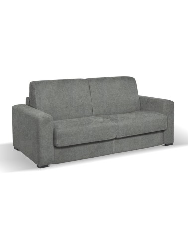 Divano letto Kriog 3 posti con rete elettrosaldata in tessuto Barrel 83 grigio