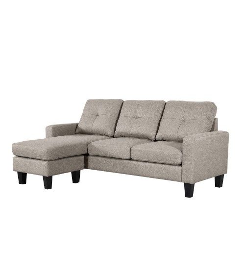 Divano 3 posti Giulivo beige con chaise longue componibile