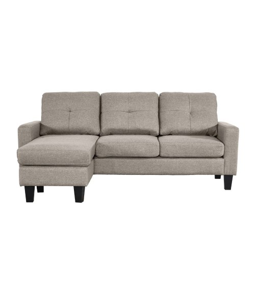 Divano 3 posti Giulivo beige con chaise longue componibile