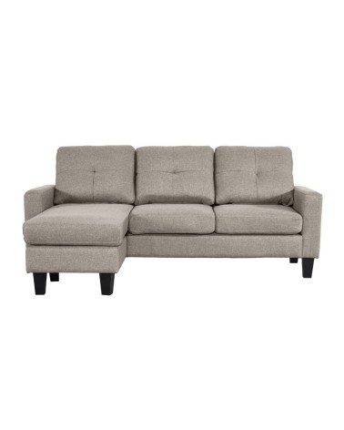 Divano 3 posti Giulivo beige con chaise longue componibile