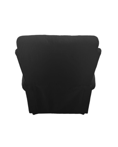 Poltrona recliner manuale Ninetta con portabicchieri in microfibra nero
