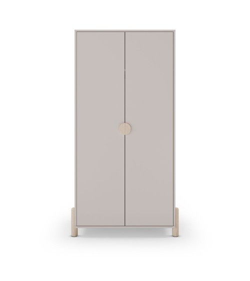 Armadio Enola 2 ante in legno massiccio colore beige