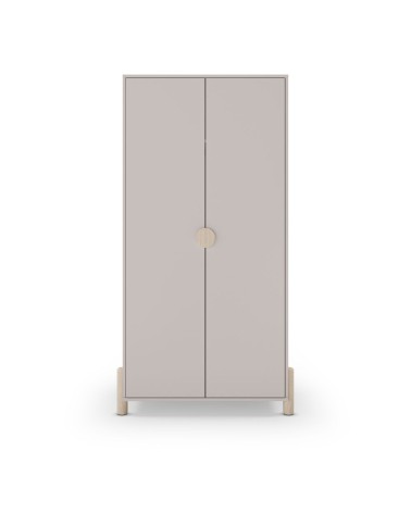 Armadio Enola 2 ante in legno massiccio colore beige