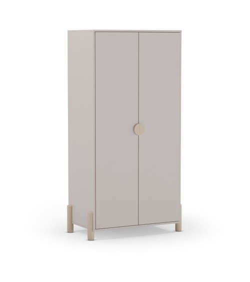 Armadio Enola 2 ante in legno massiccio colore beige