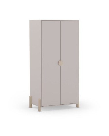 Armadio Enola 2 ante in legno massiccio colore beige