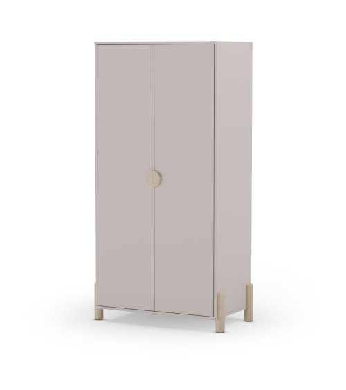 Armadio Enola 2 ante in legno massiccio colore beige