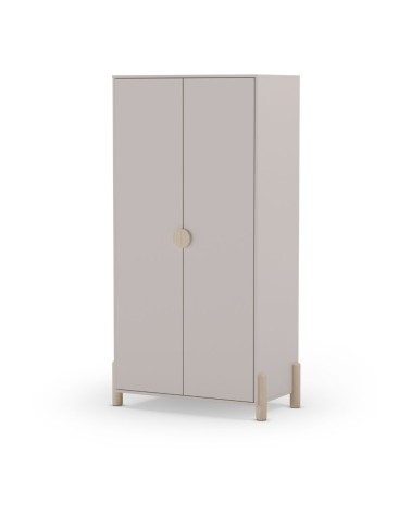 Armadio Enola 2 ante in legno massiccio colore beige