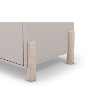 Armadio Enola 2 ante in legno massiccio colore beige