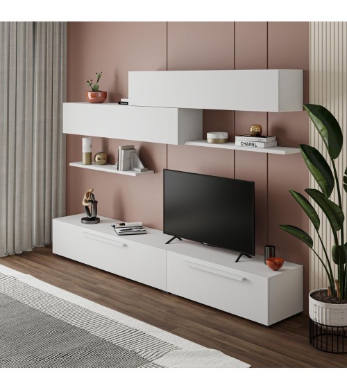 Parete attrezzata Kombat 260 colore bianco