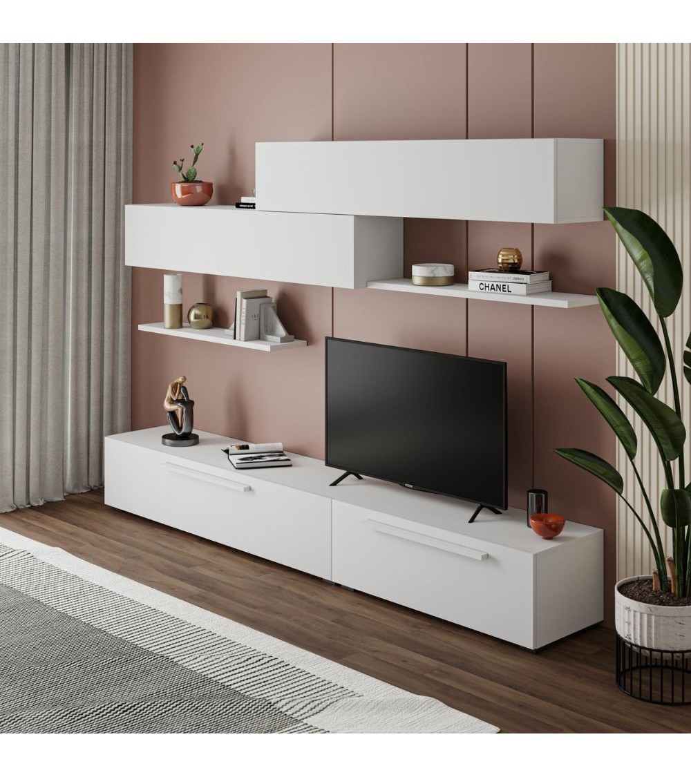 Parete attrezzata Kombat 260 colore bianco
