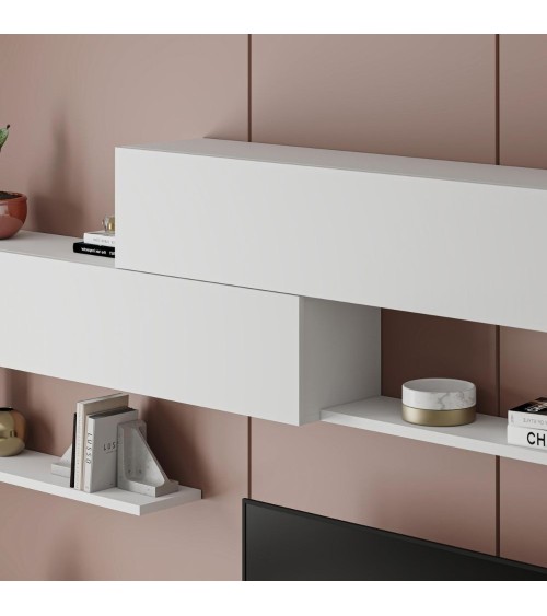 Parete attrezzata Kombat 260 colore bianco