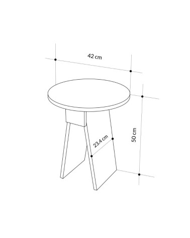 Tavolino da salotto Chen H 50x42x23.4 cm. colore carrara effetto marmo
