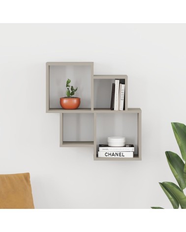 Mensola Oyo con 4 scomparti a vista colore cashmere