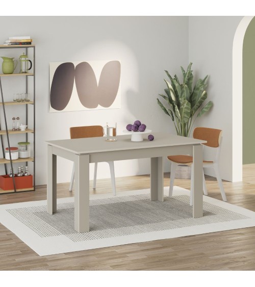 Tavolo allungabile Tolmen cashmere 140x80 allungabile a 190 cm.