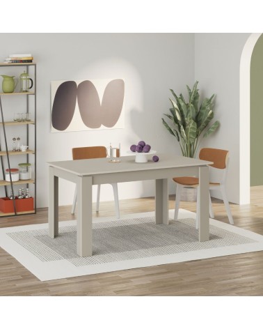 Tavolo allungabile Tolmen cashmere 140x80 allungabile a 190 cm.