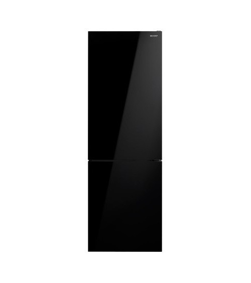 Frigorifero combinato Sharp SJNBA31IEBGD 331 lt No Frost con estetica glass nero classe D