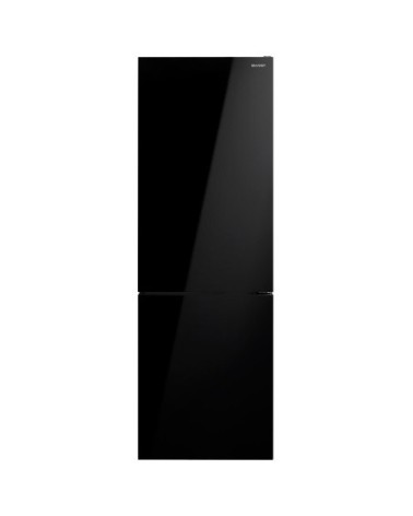 Frigorifero combinato Sharp SJNBA31IEBGD 331 lt No Frost con estetica glass nero classe D