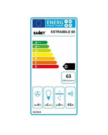 Samet Cappa da incasso sottopensile Estraibile 60 1 luce led 3 livelli di potenza classe D