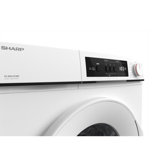 Lavatrice Sharp ESNFA4101WD slim 4 kg centrifuga 1000 giri bianca classe D