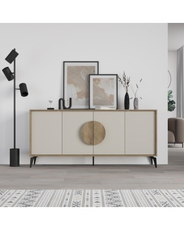 Madia Gora 180 cm struttura colore noce hitit con ante cashmere
