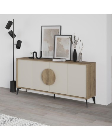 Madia Gora 180 cm struttura colore noce hitit con ante cashmere