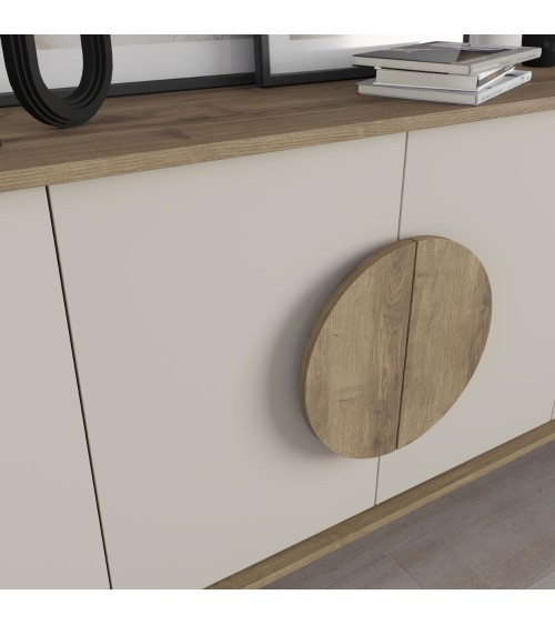 Madia Gora 180 cm struttura colore noce hitit con ante cashmere