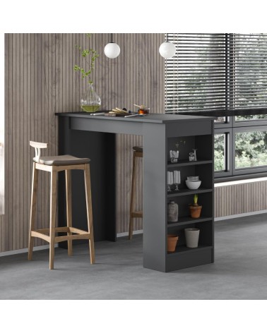Penisola da cucina tavolo alto Swallow con piano e struttura antracite