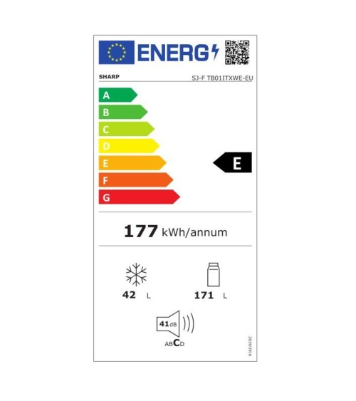 Frigorifero Sharp doppia porta SJFTB01ITXWE 213 lt statico colore bianco classe E