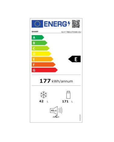 Frigorifero Sharp doppia porta SJFTB01ITXWE 213 lt statico colore bianco classe E