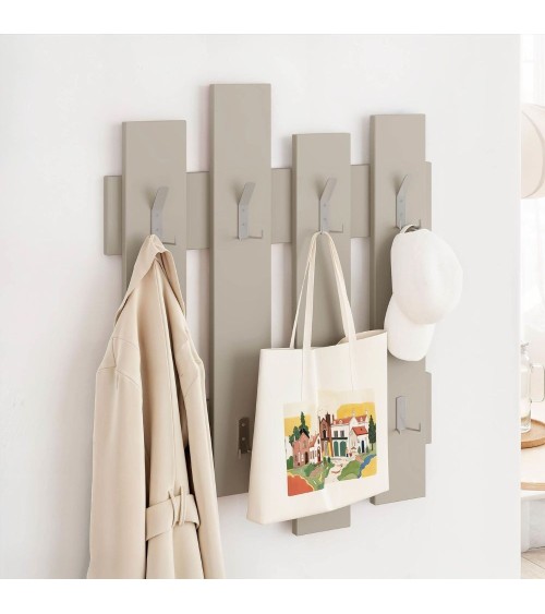 Appendiabiti a muro Wave cashmere 8 ganci