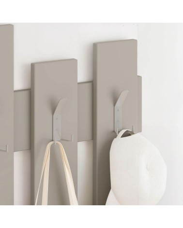 Appendiabiti a muro Wave cashmere 8 ganci