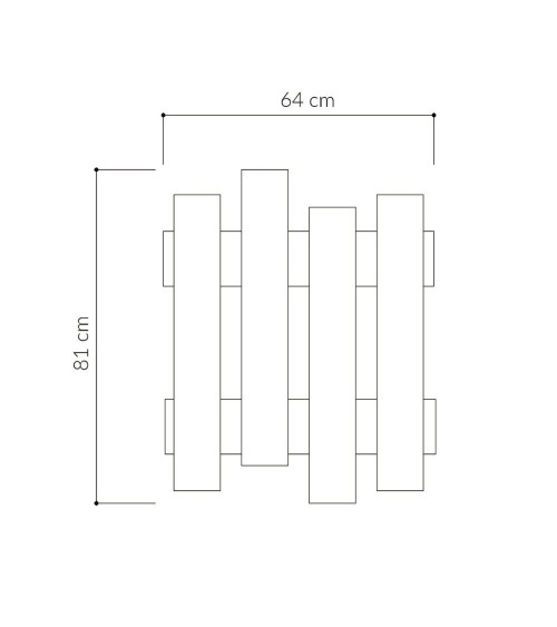 Appendiabiti a muro Wave cashmere 8 ganci