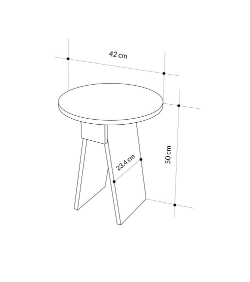 Tavolino da salotto Chen H 50x42x23.4 cm. colore antracite