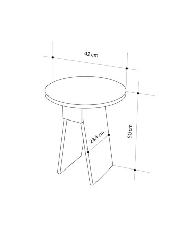 Tavolino da salotto Chen H 50x42x23.4 cm. colore antracite