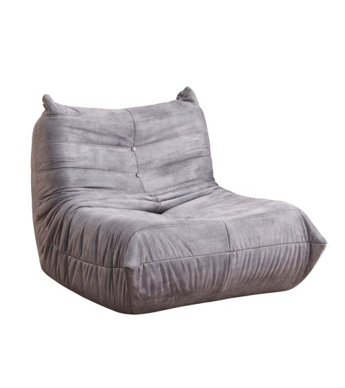Poltrona Horace imbottitura in schiuma con rivestimento in tessuto UF912-09B grigio chiaro sottovuoto