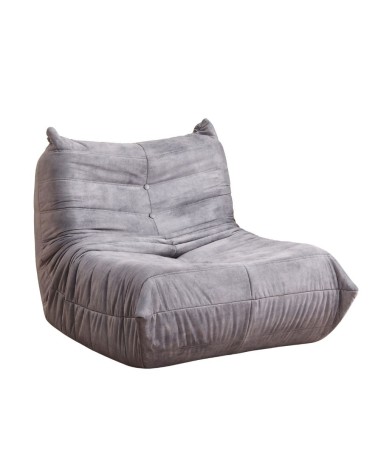 Poltrona Horace imbottitura in schiuma con rivestimento in tessuto UF912-09B grigio chiaro sottovuoto