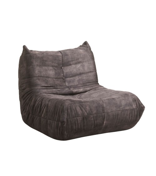 Poltrona Horace imbottitura in schiuma con rivestimento in tessuto UF912-07B grigio scuro sottovuoto