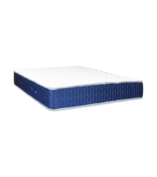 Materasso matrimoniale Palladio con bordo blu 160x190x25 H cm. in schiuma poliuretanica e memory non sfoderabile