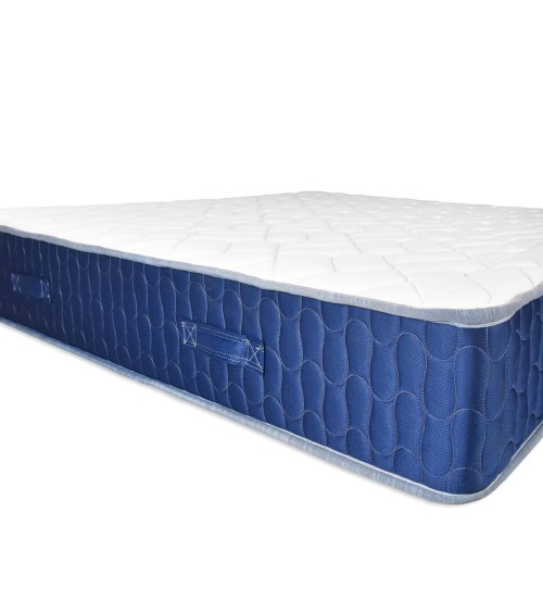 Materasso matrimoniale Palladio con bordo blu 160x190x25 H cm. in schiuma poliuretanica e memory non sfoderabile