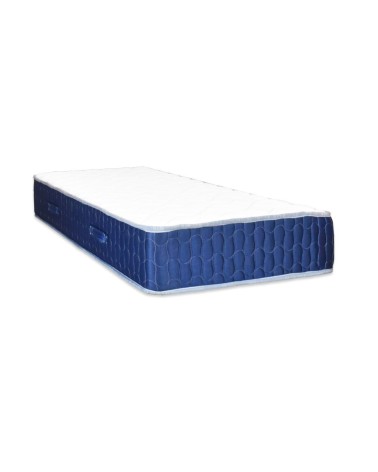 Materasso singolo Palladio con bordo blu 80x190x25 H cm. in schiuma poliuretanica e memory non sfoderabile