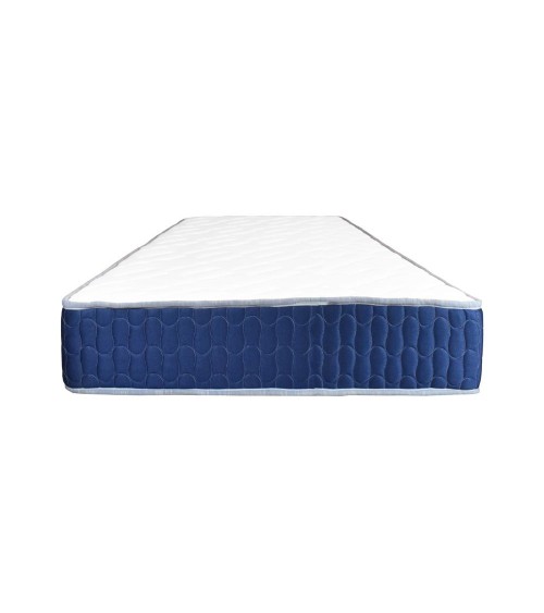 Materasso singolo Palladio con bordo blu 80x190x25 H cm. in schiuma poliuretanica e memory non sfoderabile