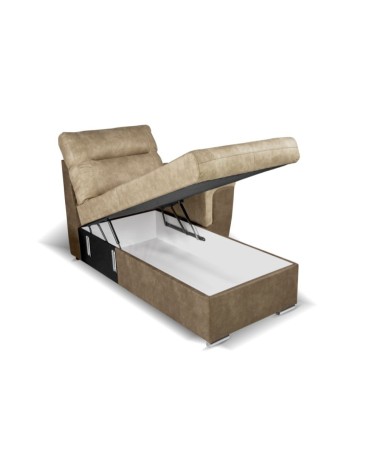 Divano Washington angolare con letto e 2 contenitori taupe Ranger 01 e Ranger 07